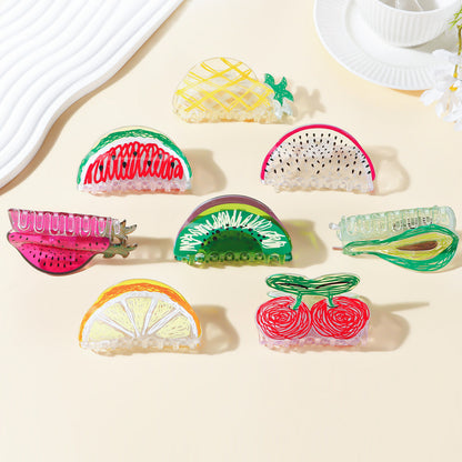 Portable Korean Creative Fruit Transparent Grip