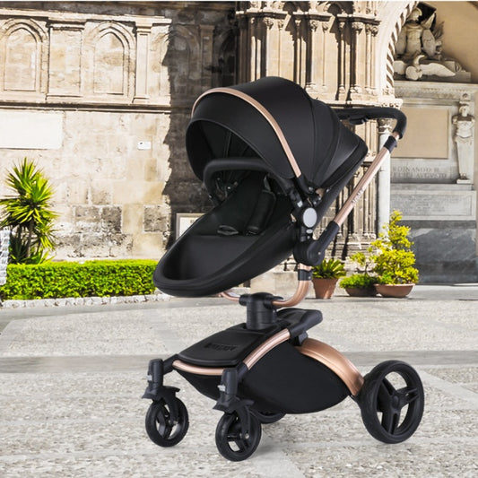 Hochformat-Kinderwagen mit 360°-Drehung, 3-in-1-Korb und Faltfunktion