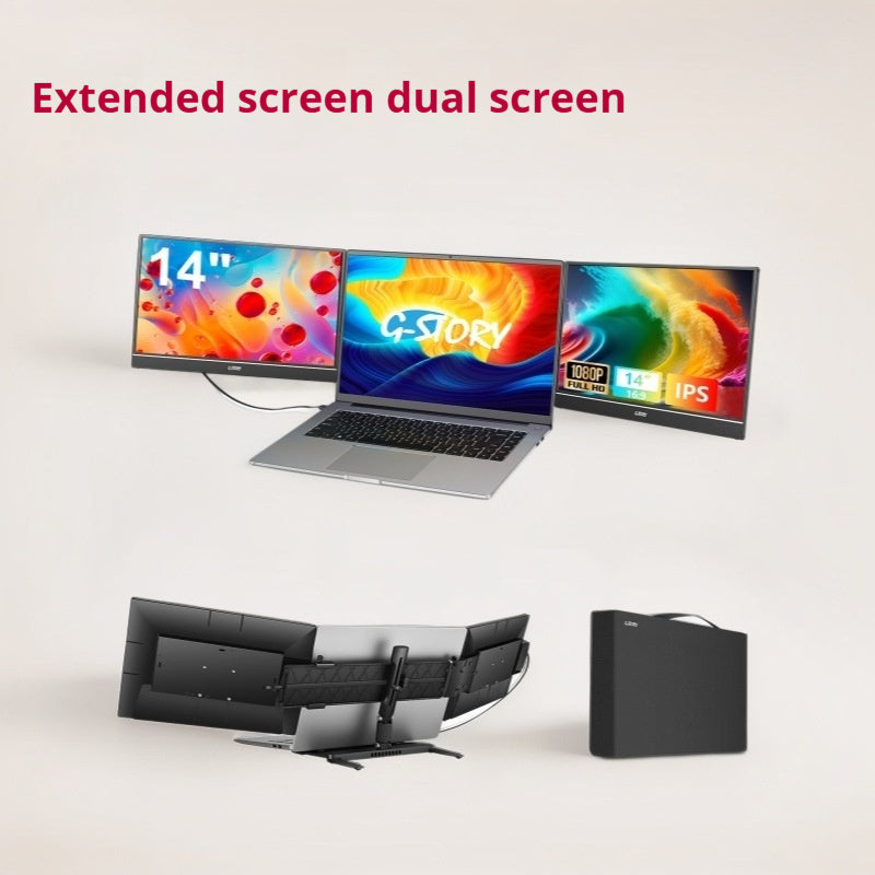 HD 14-Zoll-Bürodisplay mit Einzel- und Doppelbildschirm