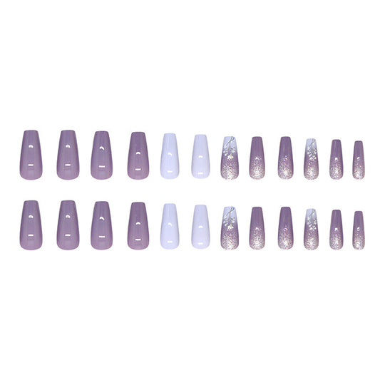 Aufklebbare Ballett-Nagelsticker Lila Ranke Abnehmbar