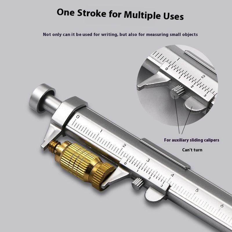 Kugelschreiber mit Skala, Kunststoff-Messschieber-Typ, kleines kreatives Geschenk, Schüler-Mehrzweckwerkzeug