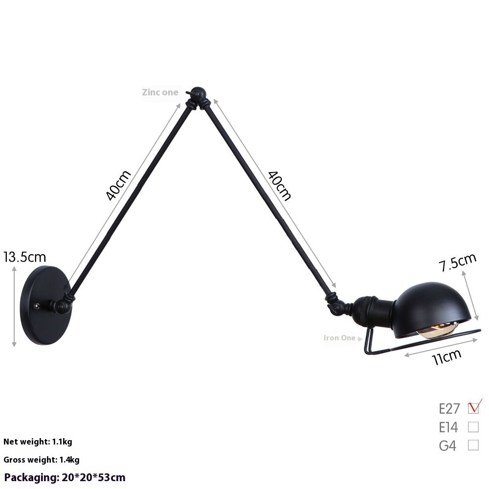 LED-Wandleuchte mit langem Arm, ideal für Arbeits- und Schlafzimmer, neben dem Bett