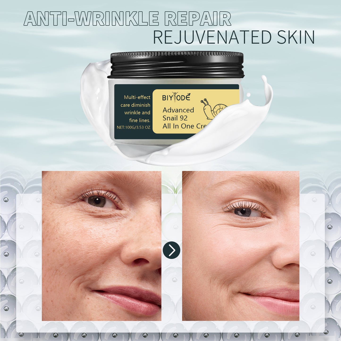 Anti-Aging-, straffende, liftende, feuchtigkeitsspendende und faltenreduzierende Gesichtscreme mit Schneckenextrakt 92 – die perfekte All-in-One-Gesichtscreme 