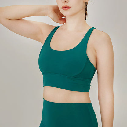 Running Shockproof Sports Bra European And American Cross