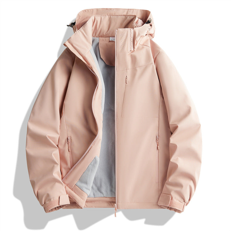 Paar Einlagige Jacke Winddichte Sport Fleece gefütterter wattierter Overall