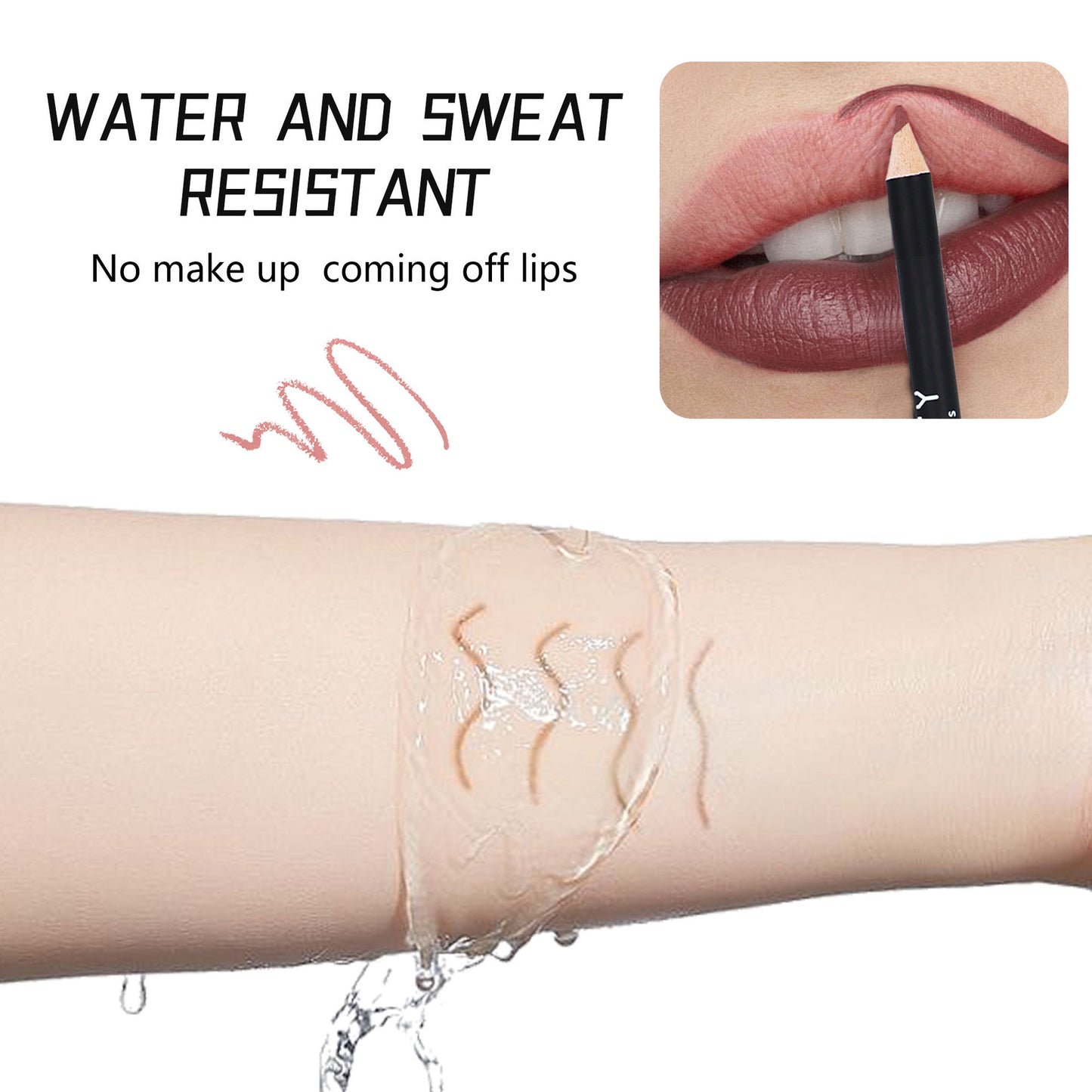 12-Farben-Set aus mattem Lippenstift und Lipliner