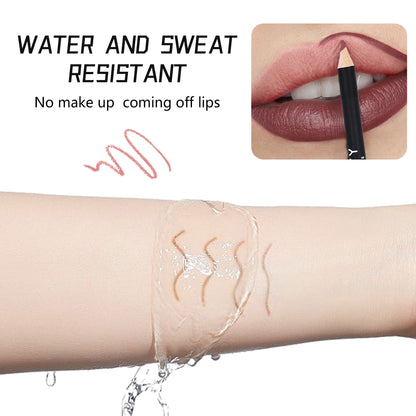 12-Farben-Set aus mattem Lippenstift und Lipliner