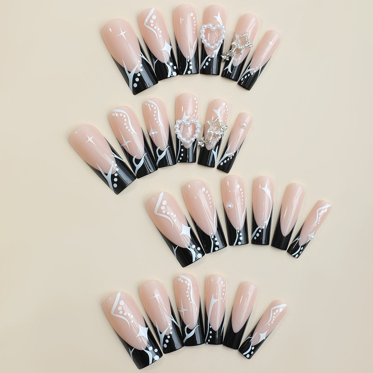 Dreidimensionale Love Star Quasten-Maniküre