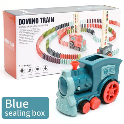 Domino-Zugspielzeug, Babyspielzeug, Auto-Puzzle, automatische Freigabe, Lizenzierung, elektrische Bausteine, Zugspielzeug