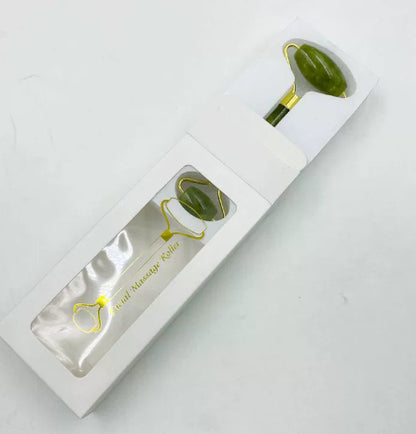 Rose Quartz Roller Slimming Face Massager Lifting Tool Natural Jade