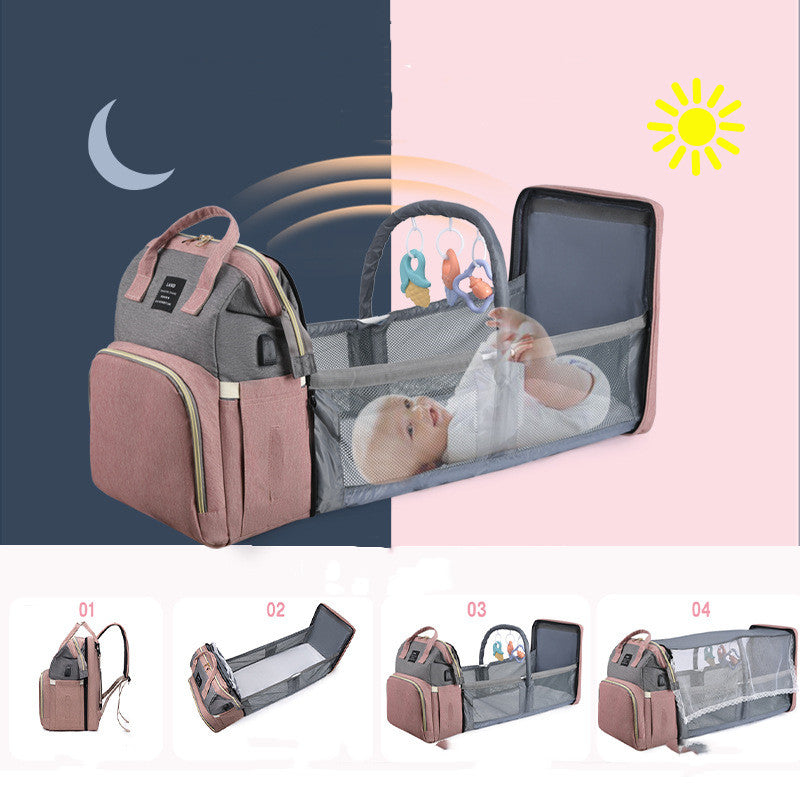 New Mummy Baby-Rucksack mit großem Fassungsvermögen, isolierte Tasche für Milchprodukte, Damen