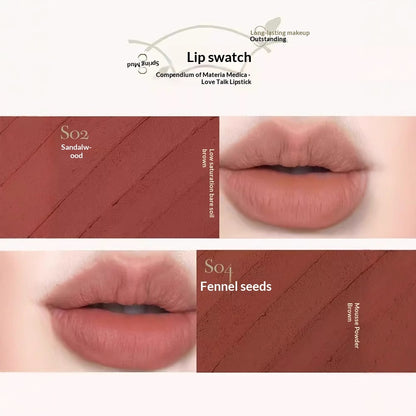 Matter, natürlicher europäischer und amerikanischer brauner Lippenstift für helle Nude-Lippen
