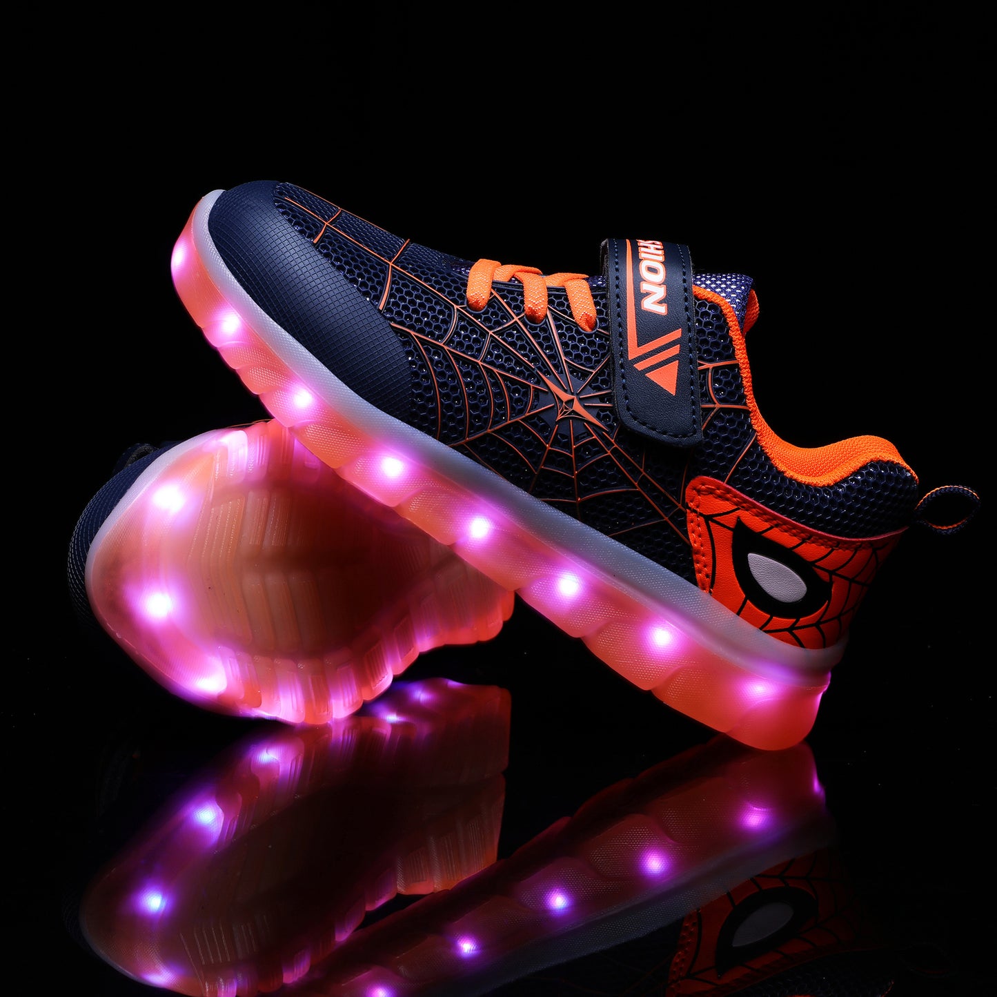 LED-Leuchtschuhe für Kinder, Größe 26-37, USB-aufladbar, Klettverschluss