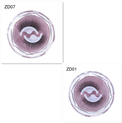 Selbstklebende, wiederverwendbare, klebstofffreie Wimpern mit natürlichem Schwung