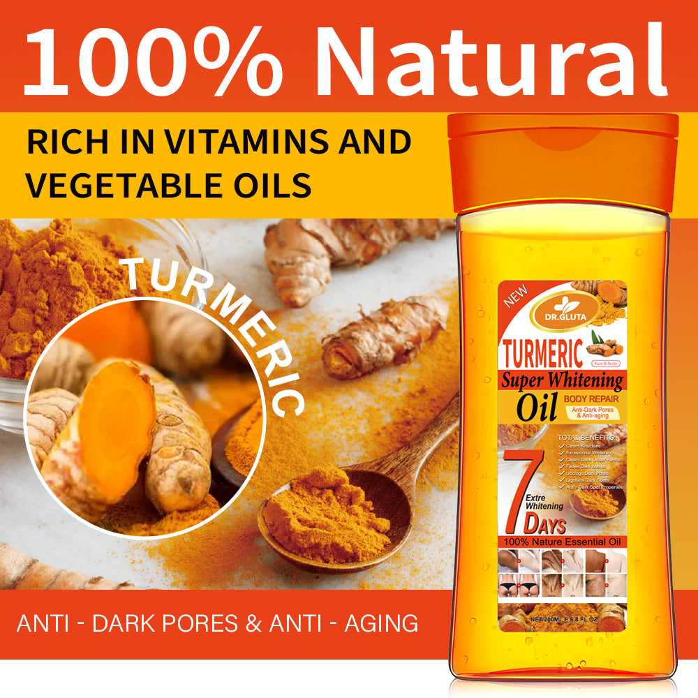 DR Kurkuma Super Whitening Hautreparatur Anti-Poren Körperöl 