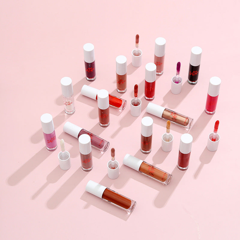 Fester Jelly-Lippenstift, Kristall-Lippenbalsam, Wasserwellen-Spiegel-Lipgloss, lang anhaltender, feuchtigkeitsspendender Lippenglanz, Lippenpflege-Make-up