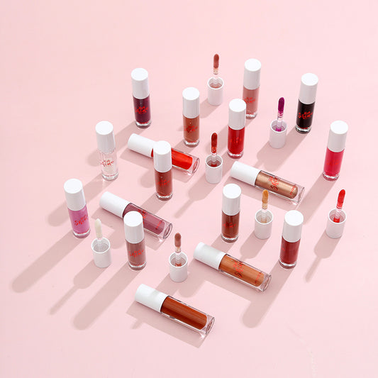 Fester Jelly-Lippenstift, Kristall-Lippenbalsam, Wasserwellen-Spiegel-Lipgloss, lang anhaltender, feuchtigkeitsspendender Lippenglanz, Lippenpflege-Make-up