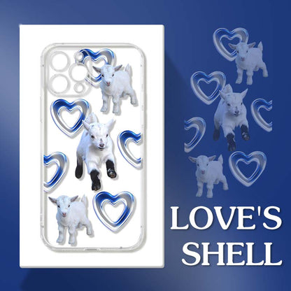 Niedliche Handyhülle mit Lamm-Cartoon-Motiv und Tiermotiv