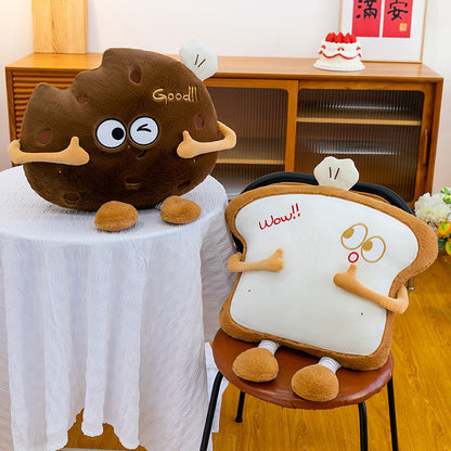 Großes Lendenkissen, Schlafkissen, Plüsch-Toast-Spielzeug