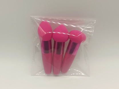 Three Brushes Set Sponge Beauty Blender Cushion Compact Wet And Dry Dual-use Beauty Blender Makeup Tools