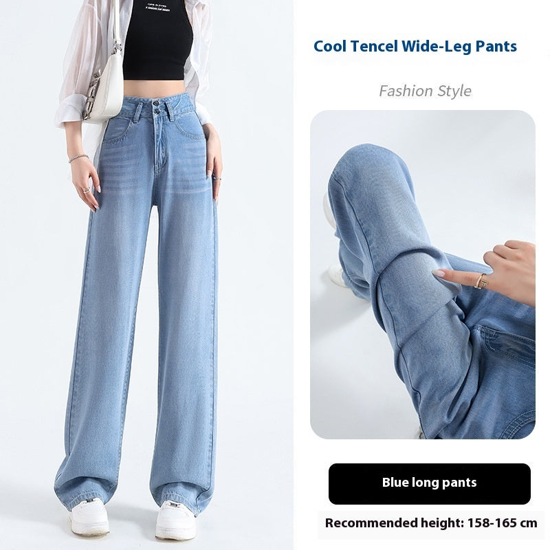 Damen Lyocell Denim Weite Hose Sommer Dünne