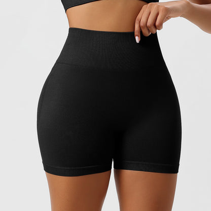 Sports Yoga Seamless Hip Lift Leggings Women's High Waist Shorts