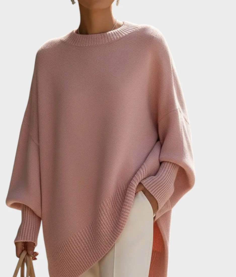 Dicker, lockerer Damen-Strickpullover mit Rundhalsausschnitt, vielseitig kombinierbar