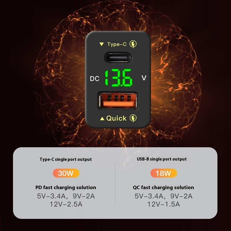 48W Schnelllade-QC30-Auto-Modifikations-Handyladegerät