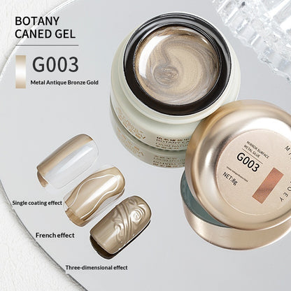 Flüssiger, spiegelnder Metallic-Gel-Nagellack im japanischen Stil