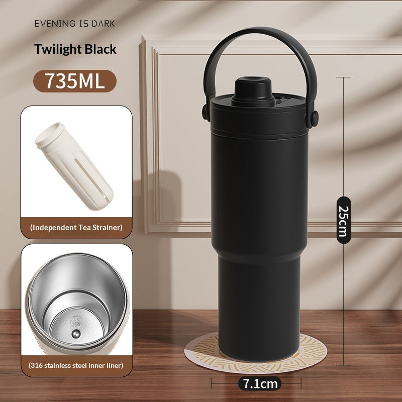 Ceramic Inner Liner Insulated Large Capacity Hand-held Straw Cup