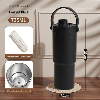 Ceramic Inner Liner Insulated Large Capacity Hand-held Straw Cup