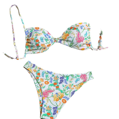 Sexy zweiteiliger Strandbikini mit freiem Rücken für Damen