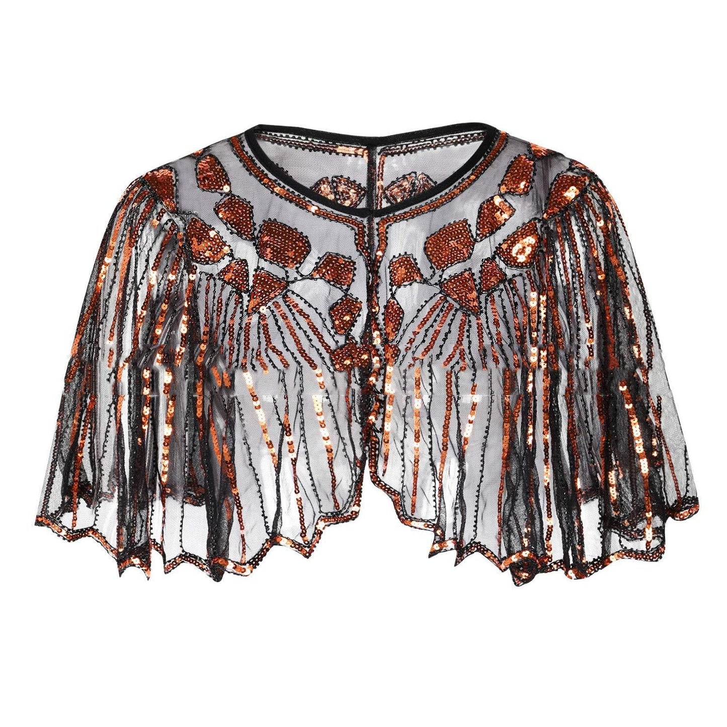 Mesh With Sequins Short Cape Evening Dress Party Dinner Cheongsam Outerwear Cross-border