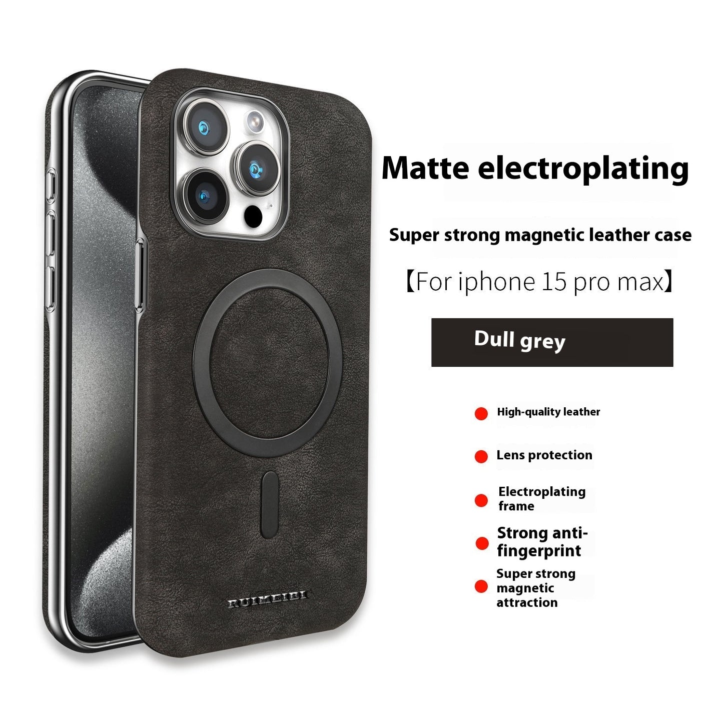 Galvanisierte Halbpackung Externe Magnetring-Handy-Schutzhülle