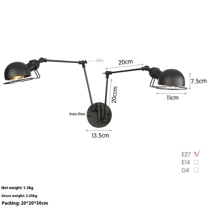 LED-Wandleuchte mit langem Arm, ideal für Arbeits- und Schlafzimmer, neben dem Bett