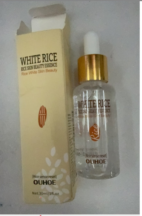HOREC White Rice Whitening Serum Gesichtscreme Feuchtigkeitspflege Anti-Falten Anti-Aging Gesichtspflege gegen feine Linien und Akne 15 ml 