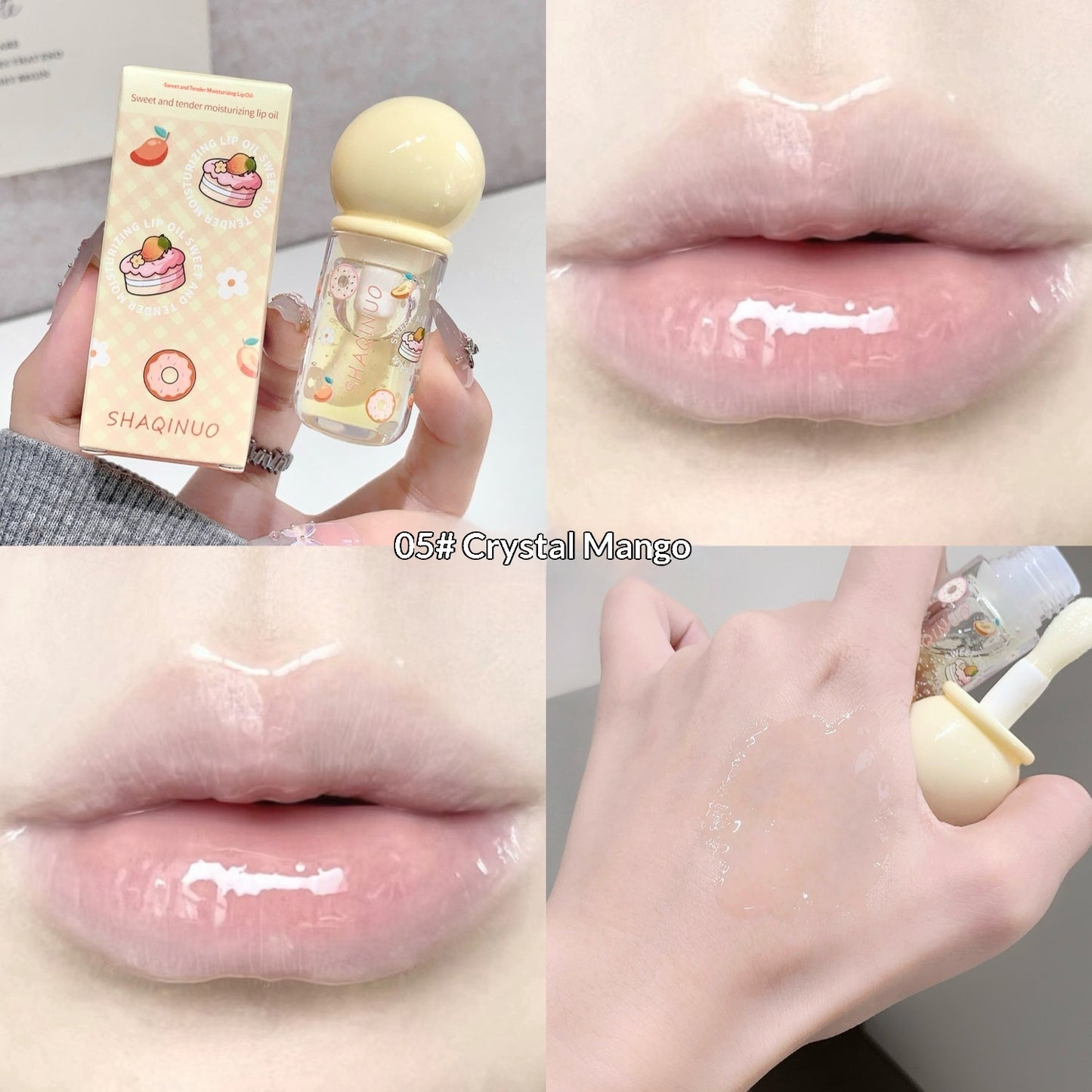 Einzeln verpackte Lippenöle in einer großen Vielfalt an Ausführungen