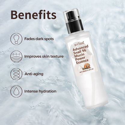 Bio-Schneckenschleim-Gesichtsserum (Eigenmarke) – Tiefenwirksame Feuchtigkeitspflege, Aufhellung, Hautregeneration und Vitamin C 