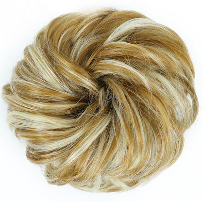 Fluffy Natural Hair Bag Long Beard Bun Artificial Hair Bun