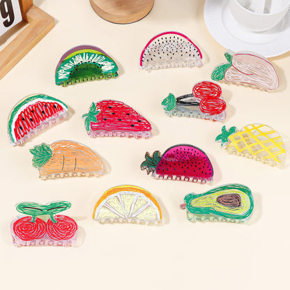 Portable Korean Creative Fruit Transparent Grip