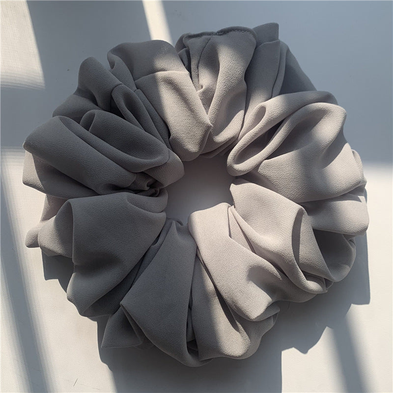 Großer Kopfstrauß aus Chiffon, Dickdarmring, Haarring