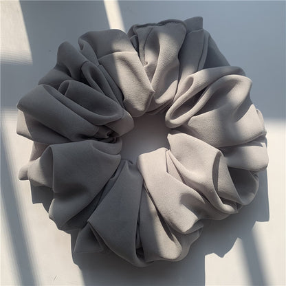 Großer Kopfstrauß aus Chiffon, Dickdarmring, Haarring