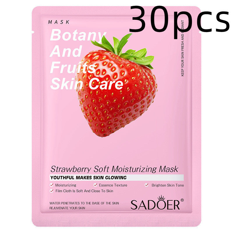 Einfache feuchtigkeitsspendende Gesichtsmaske mit Pflanzen und Früchten