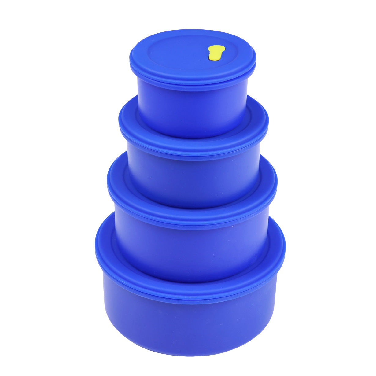 Silicone Bowl Fresh-keeping Lunch Box Microwave Oven Heating Portable Round Sealed With Lid