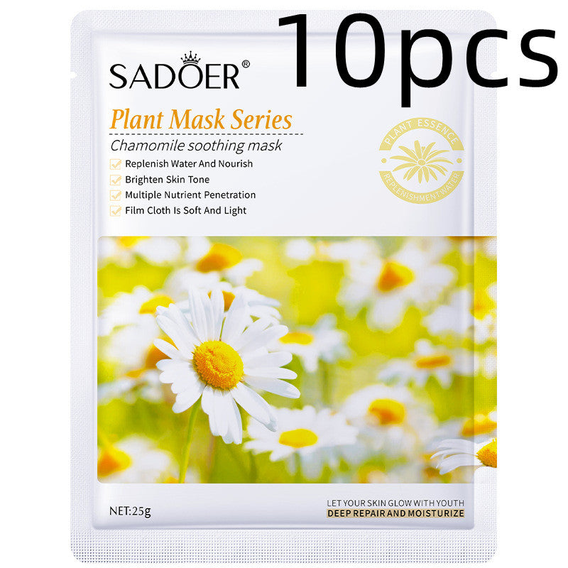 Einfache feuchtigkeitsspendende Gesichtsmaske mit Pflanzen und Früchten