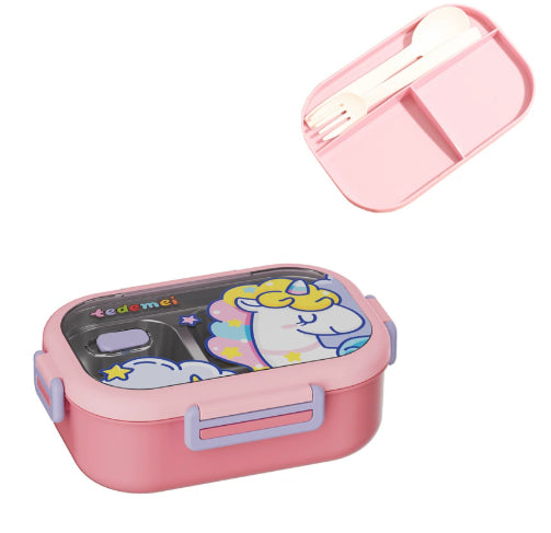 Food-grade 304 Stainless Steel Two-compartment Lunch Box