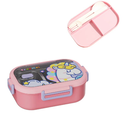 Food-grade 304 Stainless Steel Two-compartment Lunch Box