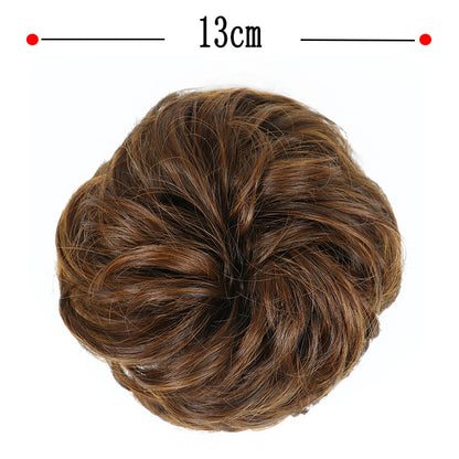 Fluffy Natural Hair Bag Long Beard Bun Artificial Hair Bun