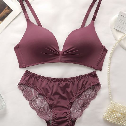 Women's Lingerie Set, Sexy Underwear, Gathers And Lifts To Prevent Sagging And Side Breast Spillage
