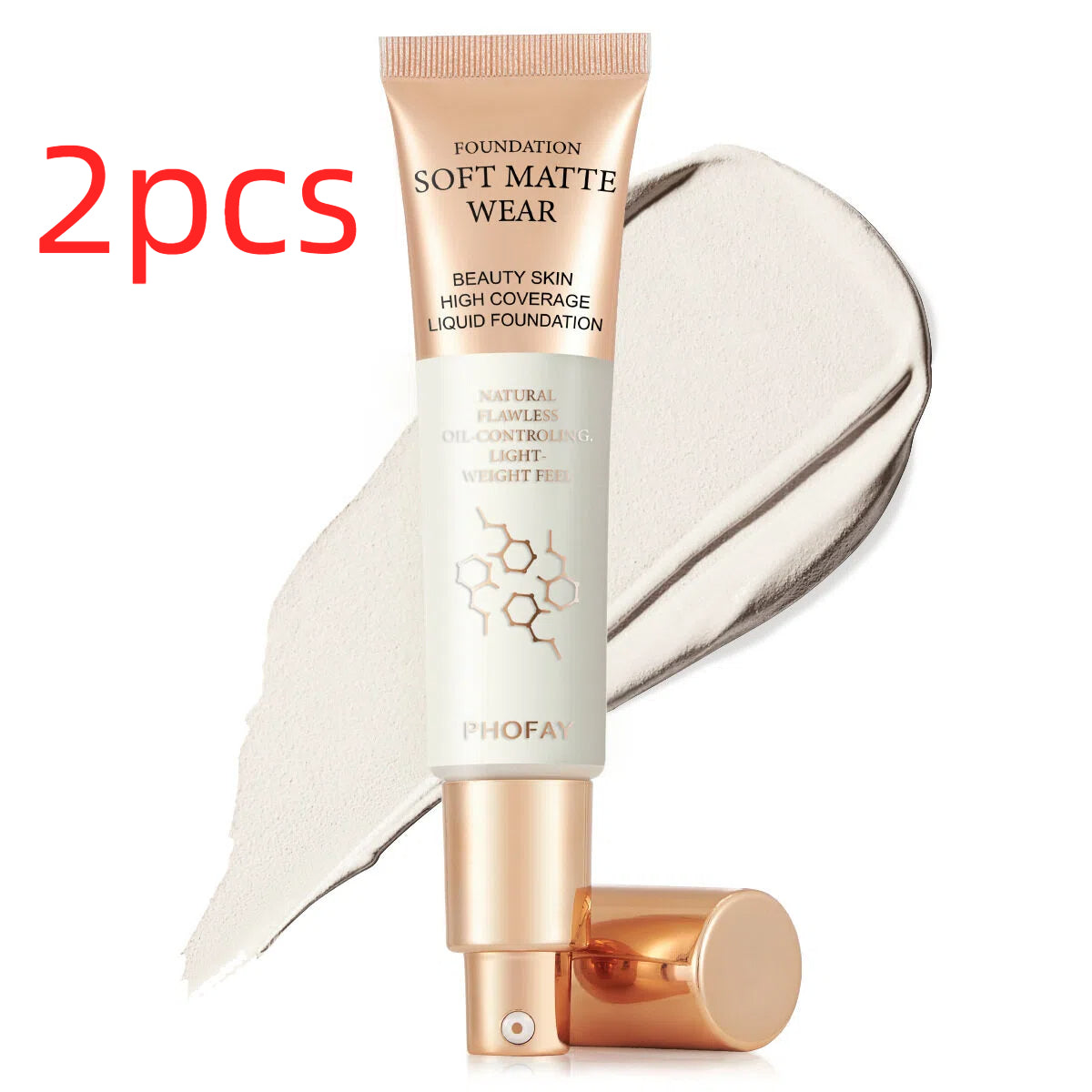 Langanhaltende Concealer-Foundation für ölige Haut, die sich nicht in Fältchen absetzt.